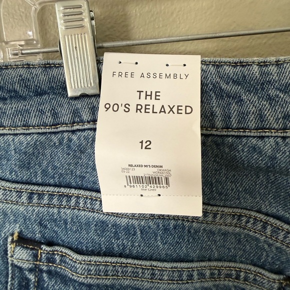 Women’s Free Assembly 90’s Relaxed Blue Denim Jeans - Picture 5 of 6